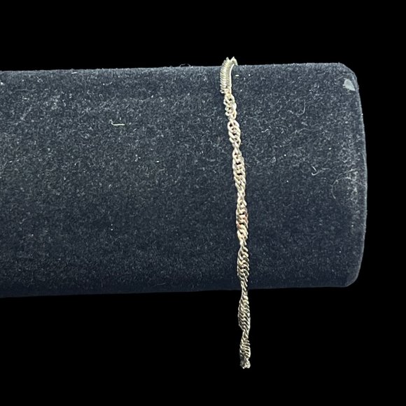 IBB Sterling Silver Twisted Curb Chain Bracelet (4690) - Picture 7 of 7